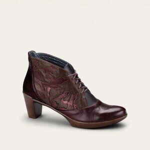 NAOT Baccio Prima Bella Ankle Boots Burgundy SZ 39.5 US 9 Whimsigoth